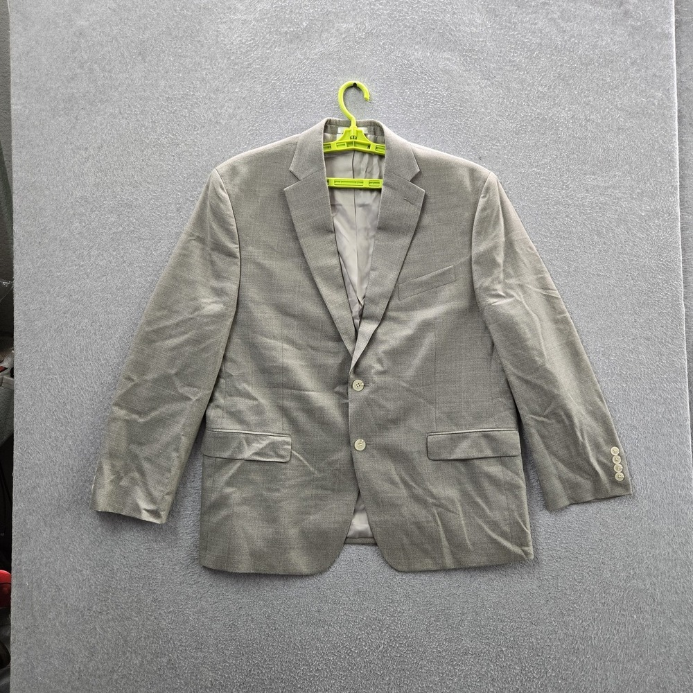Lauren Ralph Lauren Men Blazer 44S Gray Silk Wool Sport Coat Button